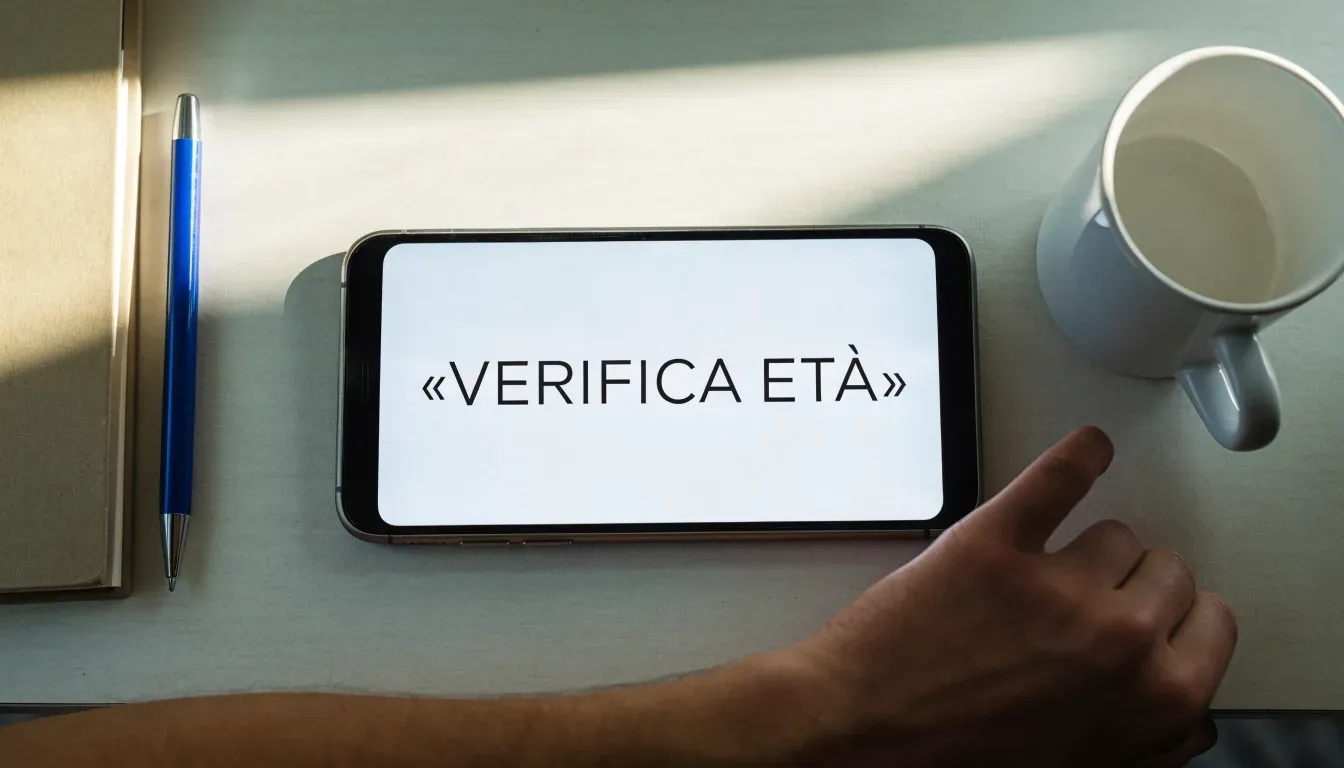 Un documento di identità appoggiato accanto a uno smartphone con un timer sullo schermo, su un tavolo da cucina