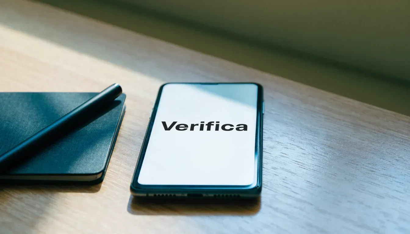 Un foglio di concessione in carta con un timbro rosso, appoggiato su una scrivania di legno accanto a una penna