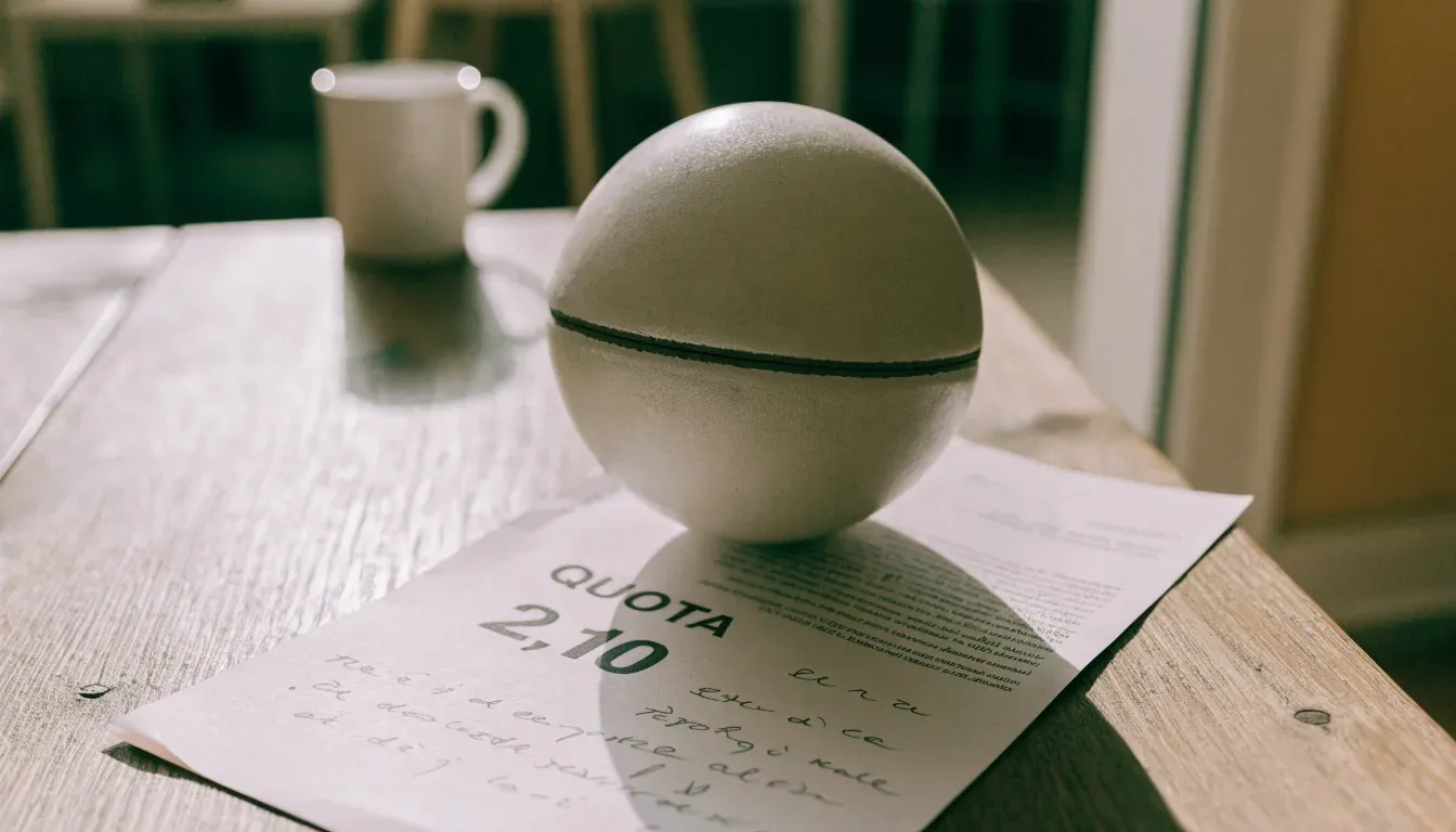 Un pallone da calcio appoggiato su una schedina bianca su un tavolo di legno, alla luce del giorno
