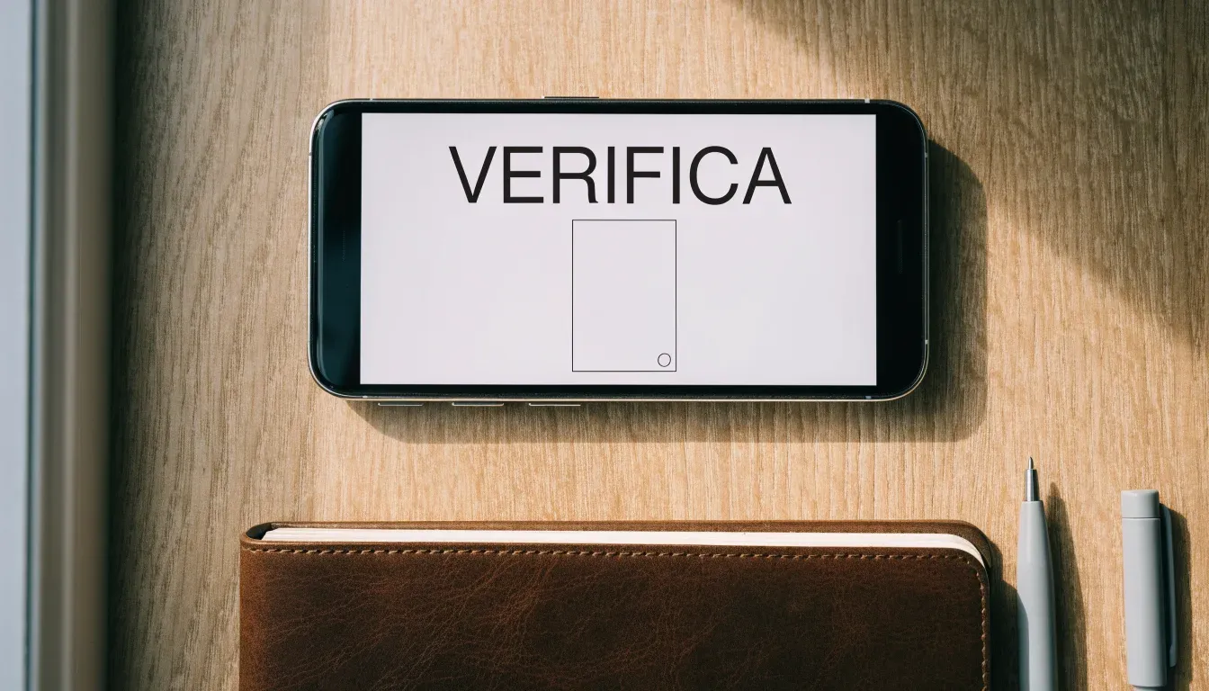 Un foglio di concessione in carta con un timbro rosso, appoggiato su una scrivania di legno accanto a una penna