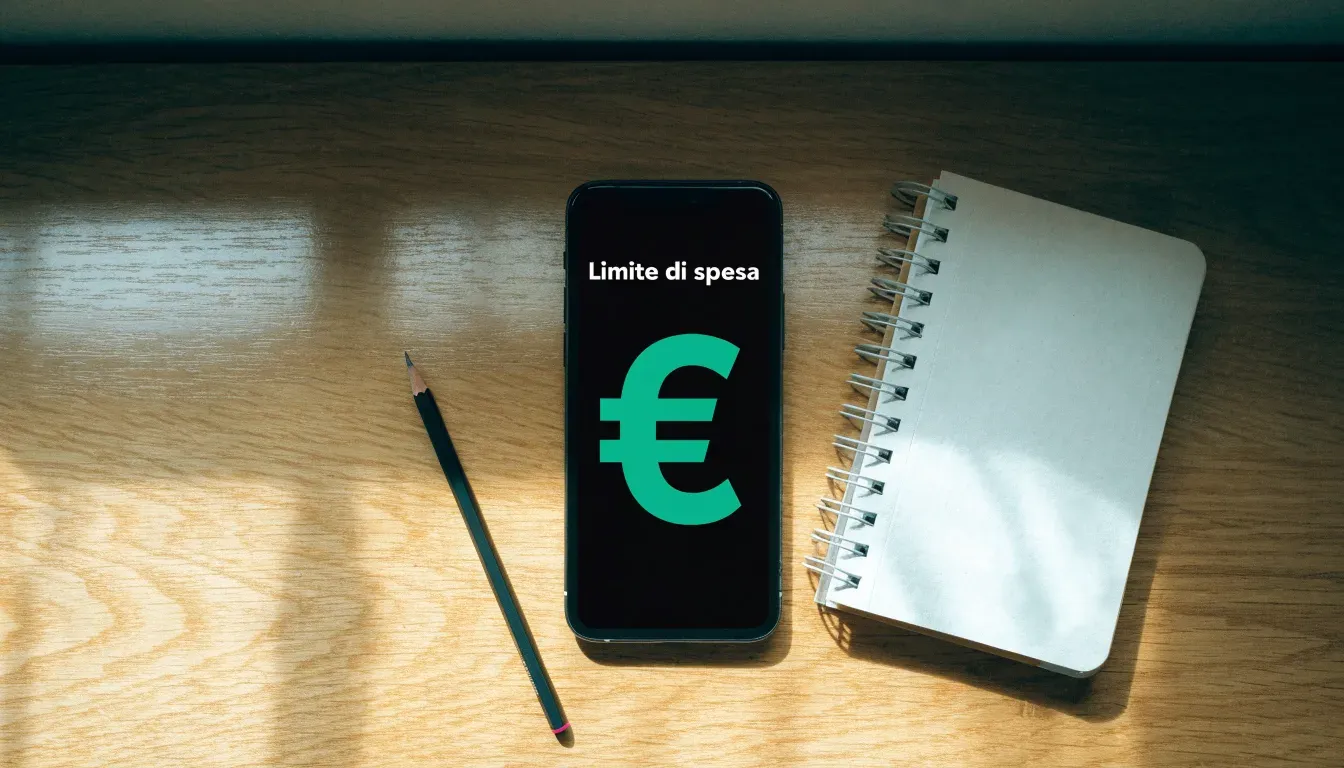 Un foglio di concessione in carta con un timbro rosso, appoggiato su una scrivania di legno accanto a una penna